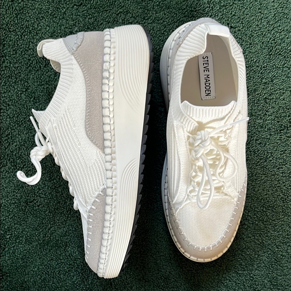 Steve Madden White and Gray Men's Shoes